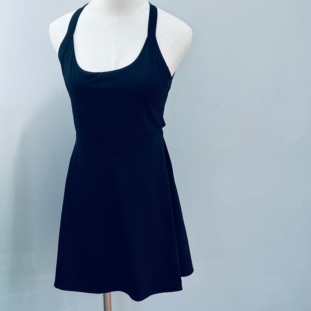 Halara Black Easy Peezy Activewear Skort Dress with Shorts Quick Dri Medium NWT